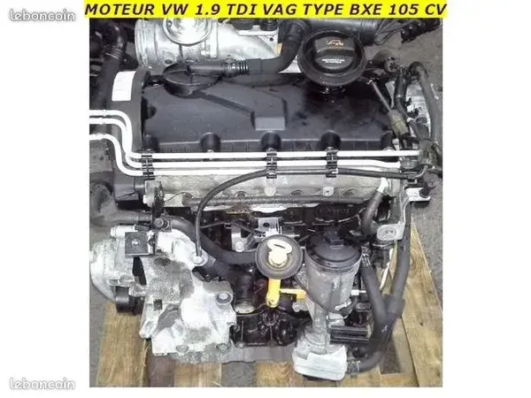 Moteur vw 1.9 tdi 105 cv bxe touran golf v a3 seat