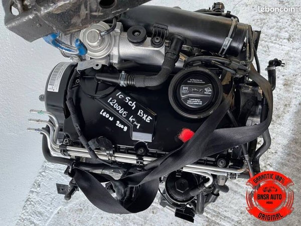 Moteur vw 1.9 tdi 105 cv bxe 120000 km touran 2009 a3 altea jeta caddy