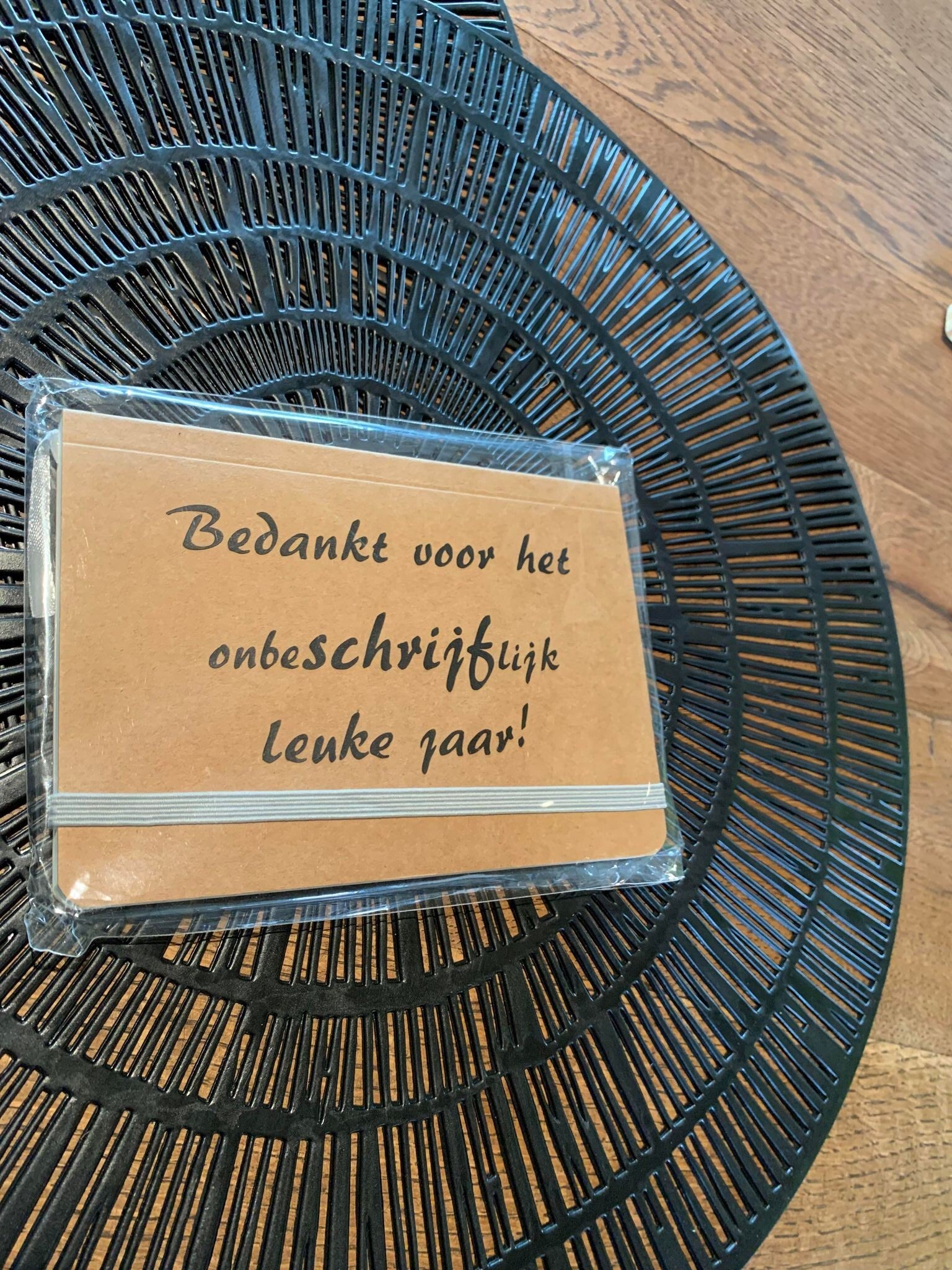 Boekje bedankt voor het onbeschrijfelijk leuke jaar