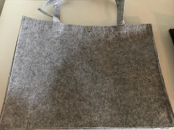 Vilten tas licht grijs personaliseren