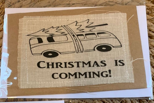 Kerstkaart Christmas is comming