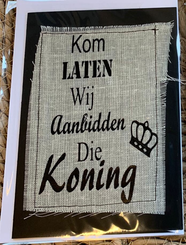 Kerstkaart Kom laten wij aanbidden