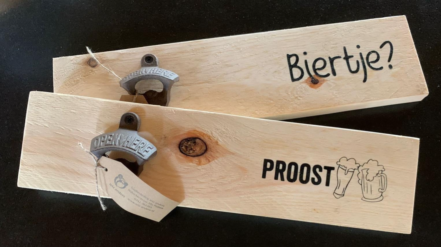 Bieropener op plank
