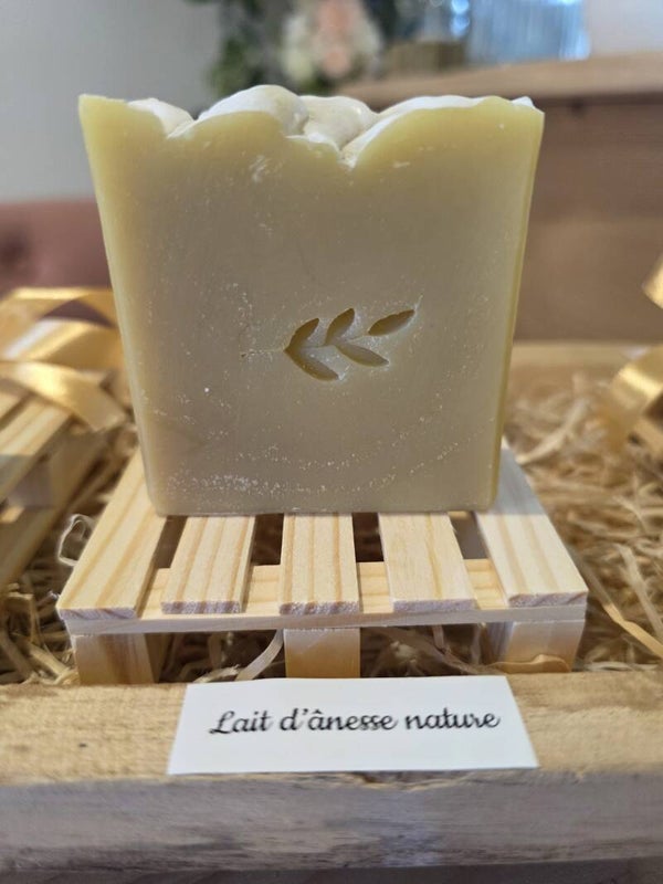 Savon carré au lait d'ânesse NATURE 100% Gamme ''Ange''