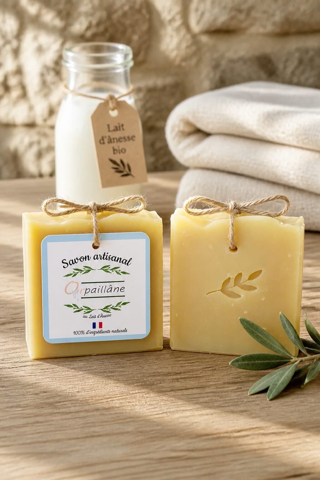 Savon pour peaux sensibles au lait d'ânesse NATURE 100% ingrédients BIOS
