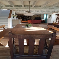 Open-plan dining at Maison de la Grange, Normandy