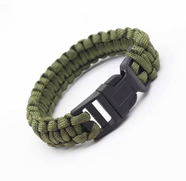 Bracelet paracorde tactique green