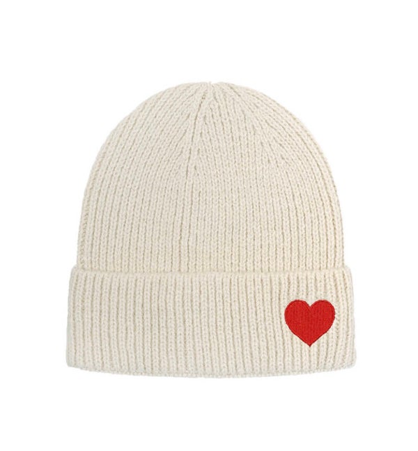 Hat Heart Off White