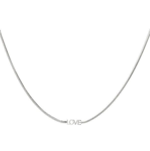 Necklace Thin Love Silver