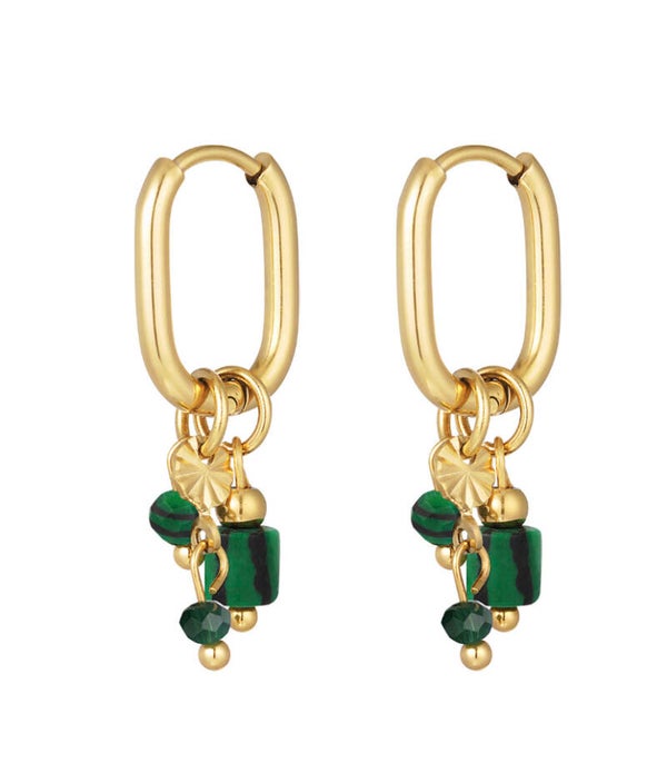 Earrings Anna Green Gold
