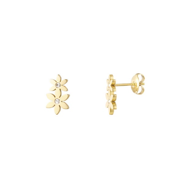 Ear Studs Flower Gold