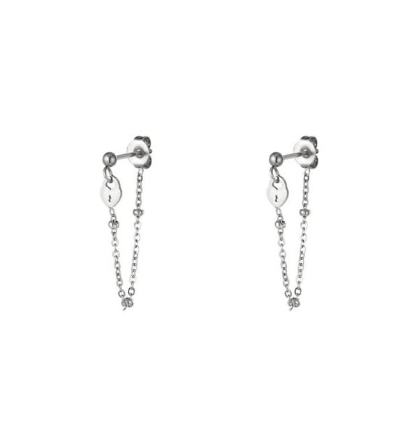 Earrings Key lock silver