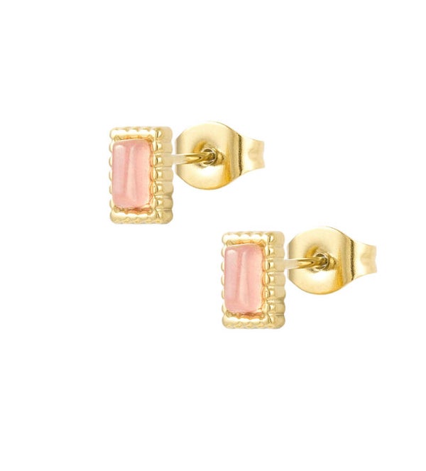 Earstuds Rose Stone Gold