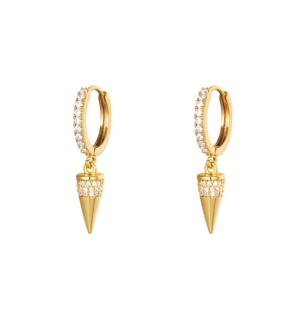 Earrings Diamond Cone Gold