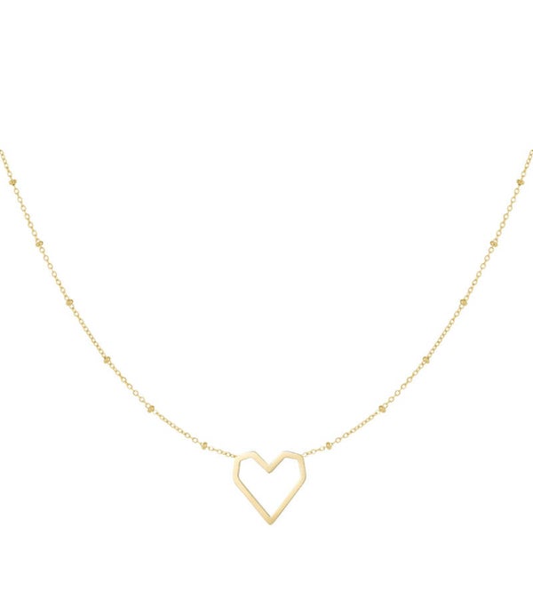Necklace Dots Heart Gold