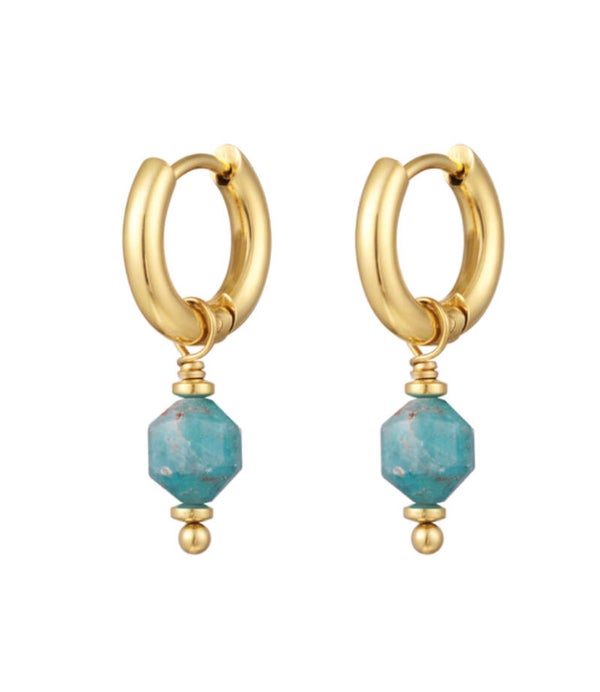 Earrings Sky Blue Gold