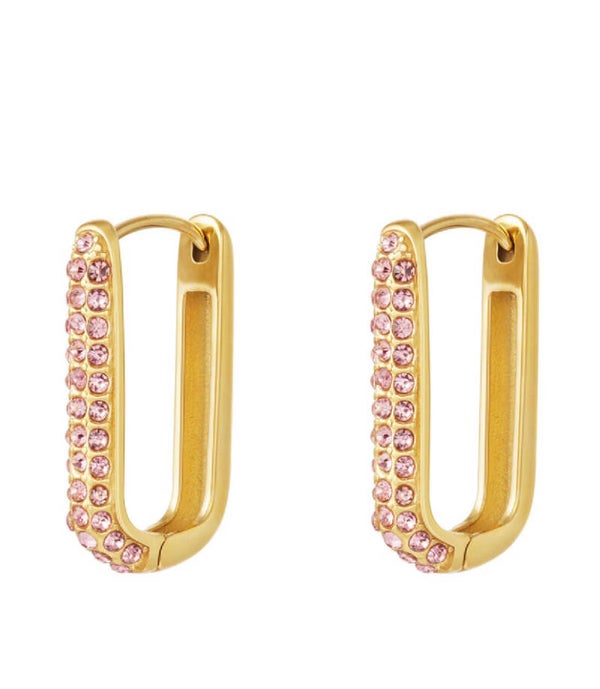 Hoops Sparkle Rose Gold