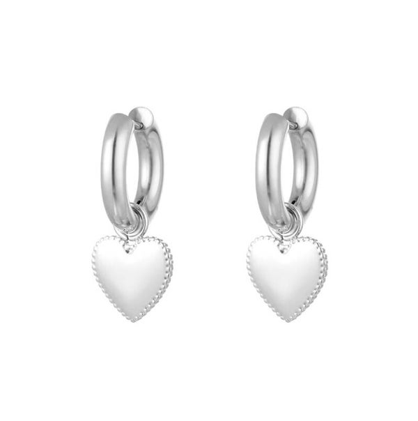 Earrings Heart Silver