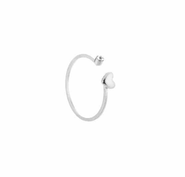 Ring Mini heart & Stone Silver