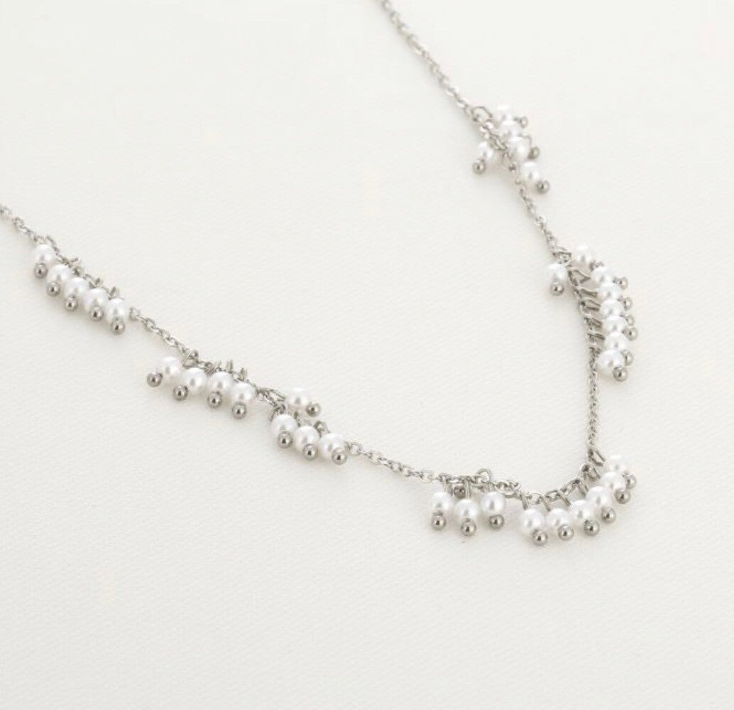 Pearls Necklace Silver