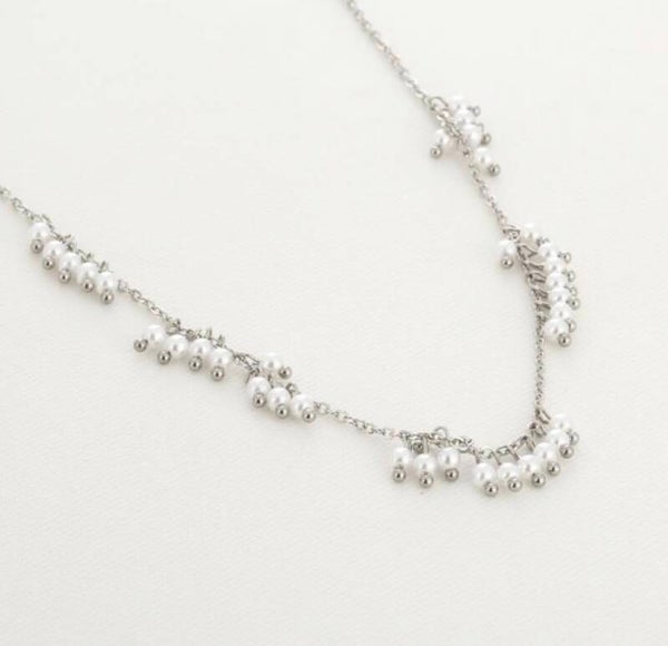 Pearls Necklace Silver