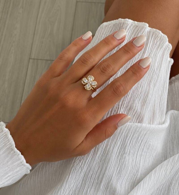 Anxiety Sparkle ring Gold