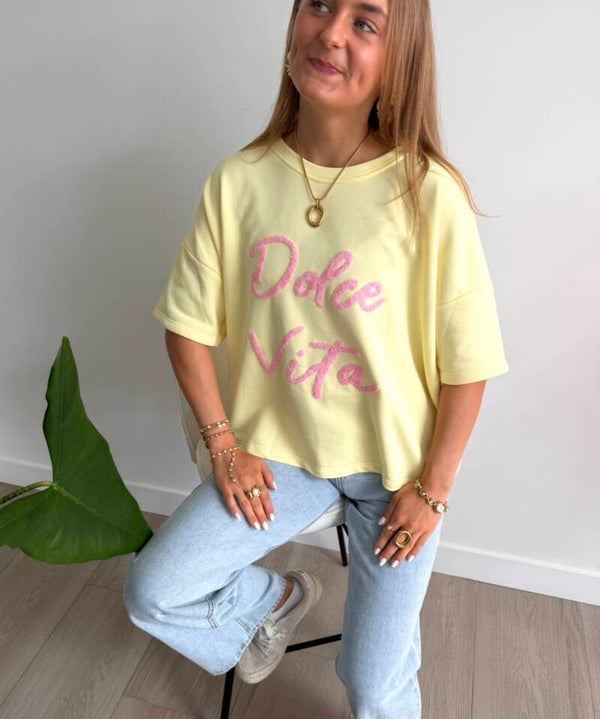 La Dolce Vita T-shirt 2.0 Butter Yellow