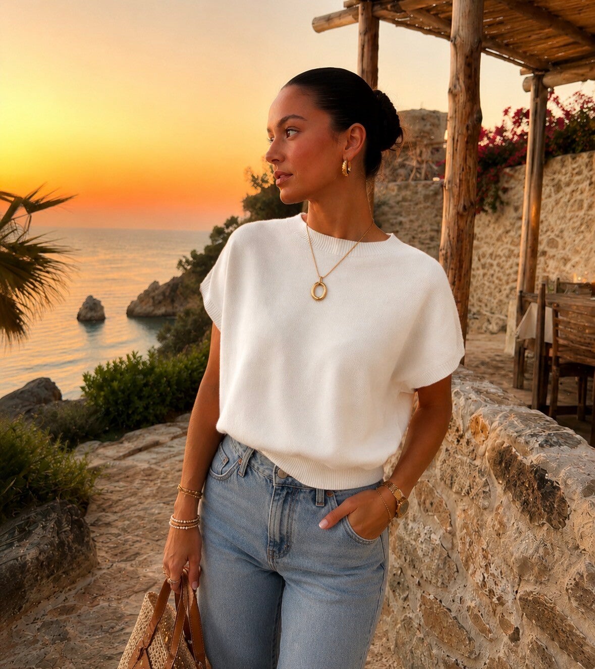 Lynn Top White