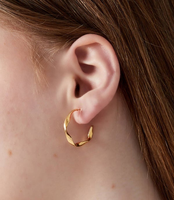 Clip Hoops Twisted Gold