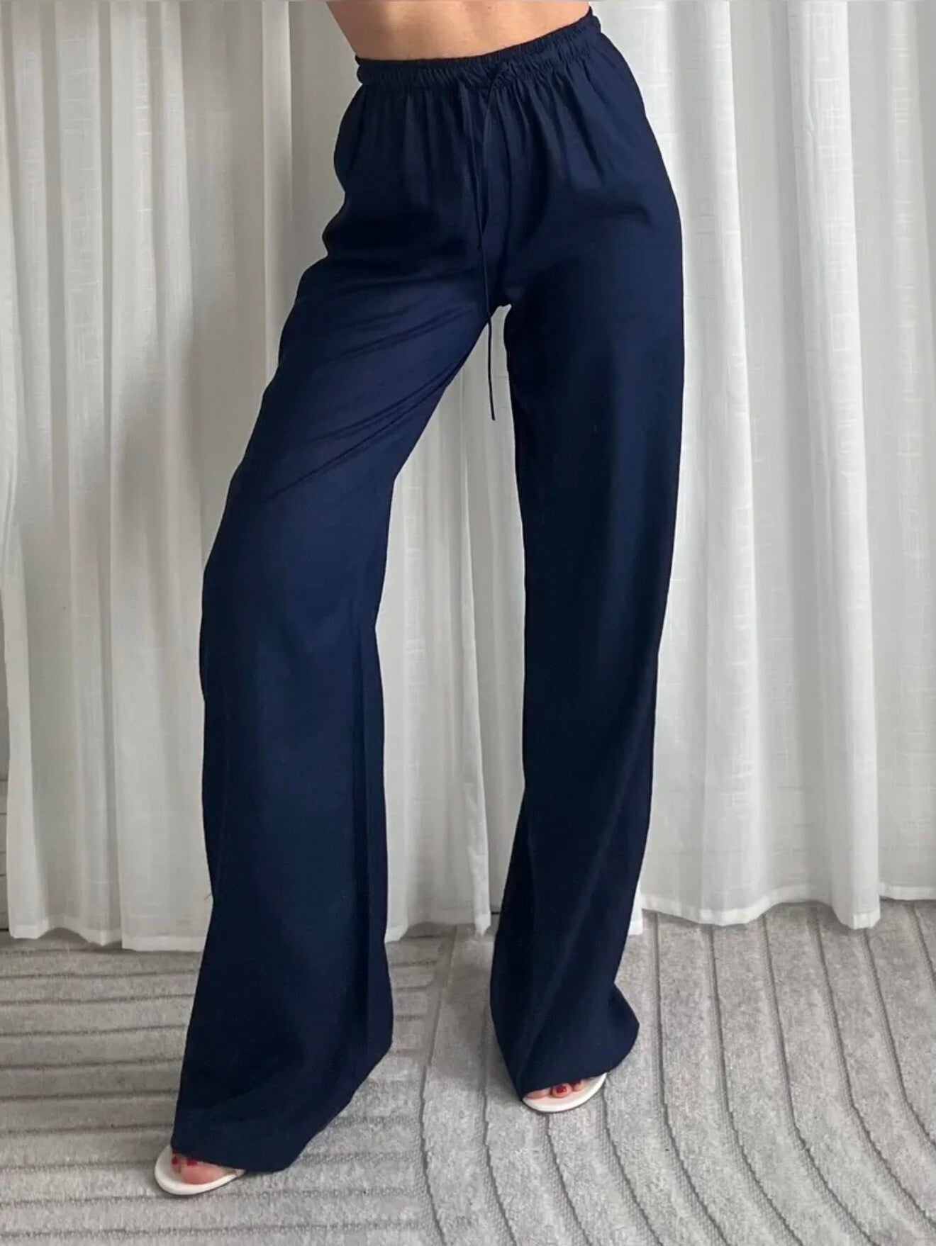 Lula Linen Pants Navy