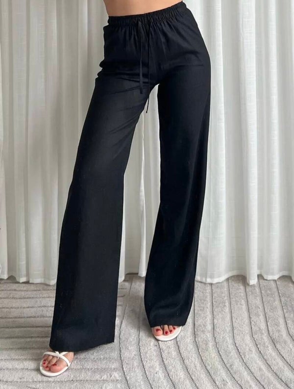 Lula Linen Pants Black