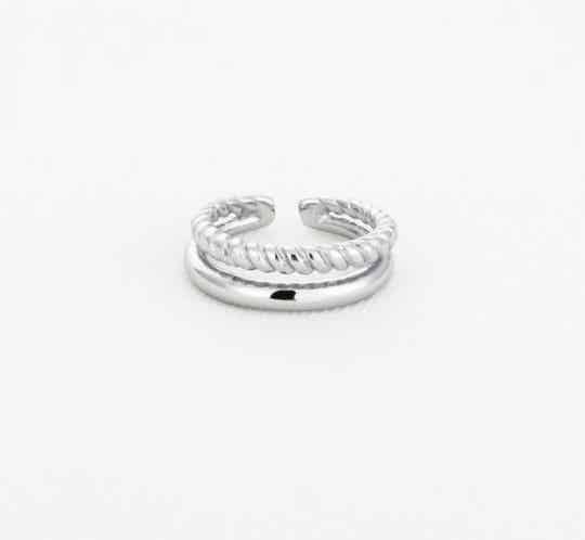 Double Ring Silver