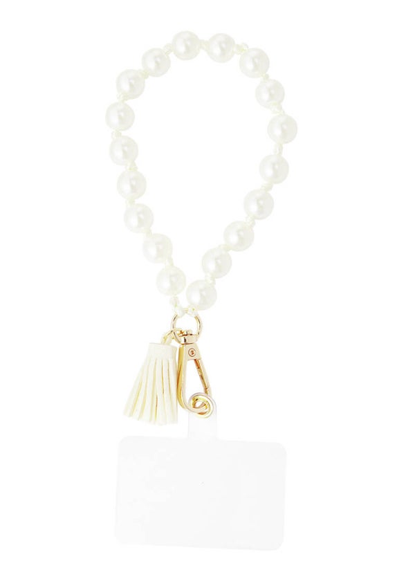 Telephone Cord Girly Pearl White