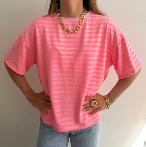 Eloise Striped T-shirt Rose