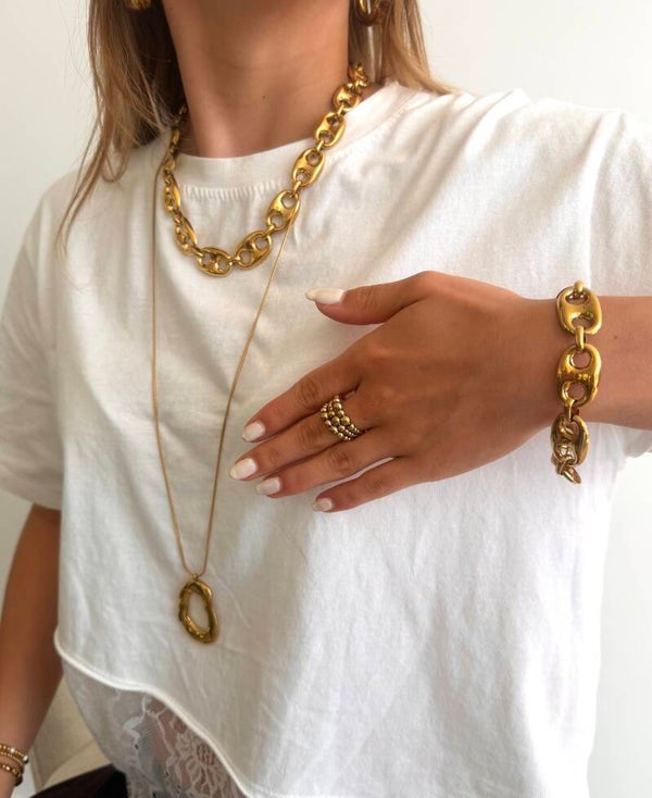 Statement Good Life Necklace Gold