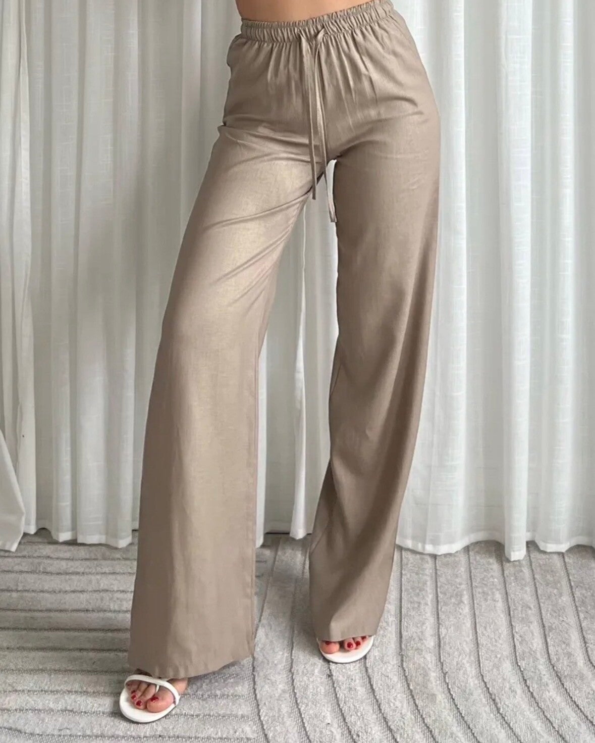 Lula Linen Pants Taupe