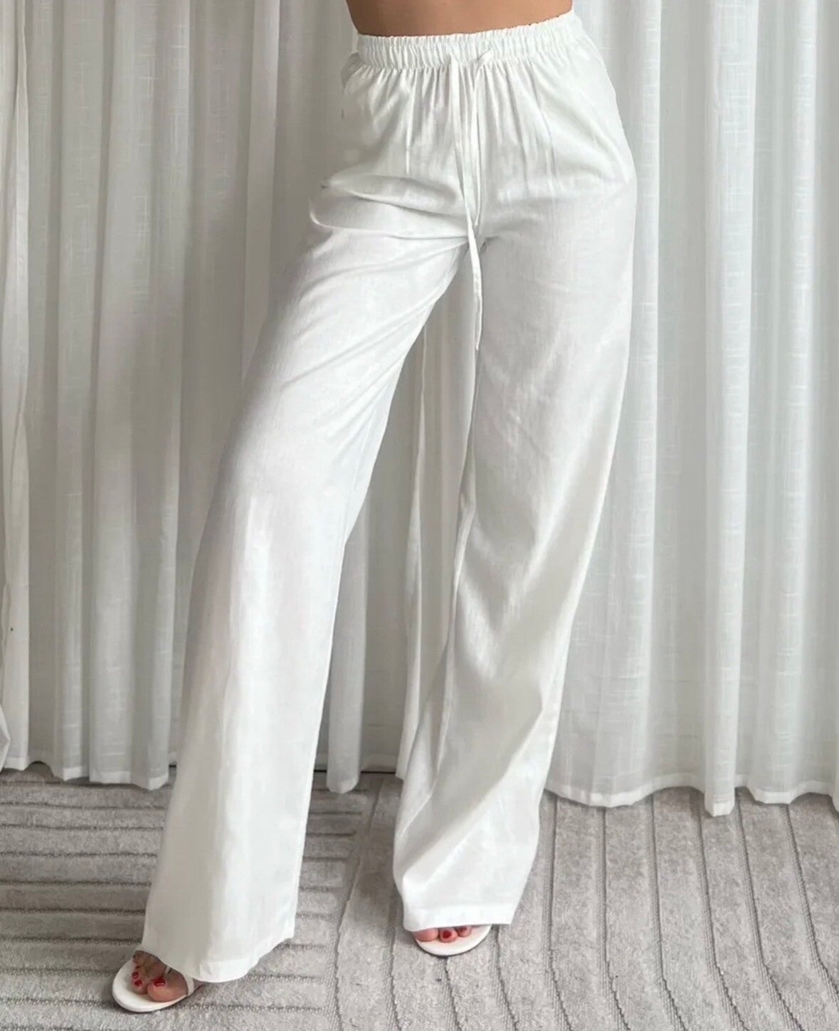 Lula Linen Pants White