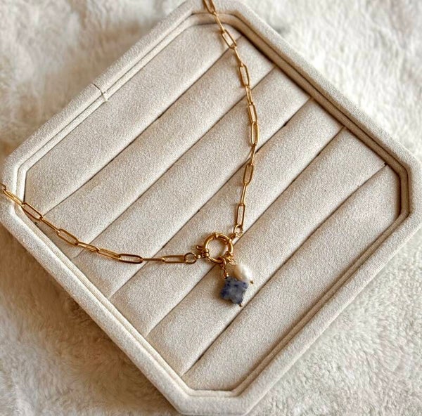 Necklace Blue Paradise Gold