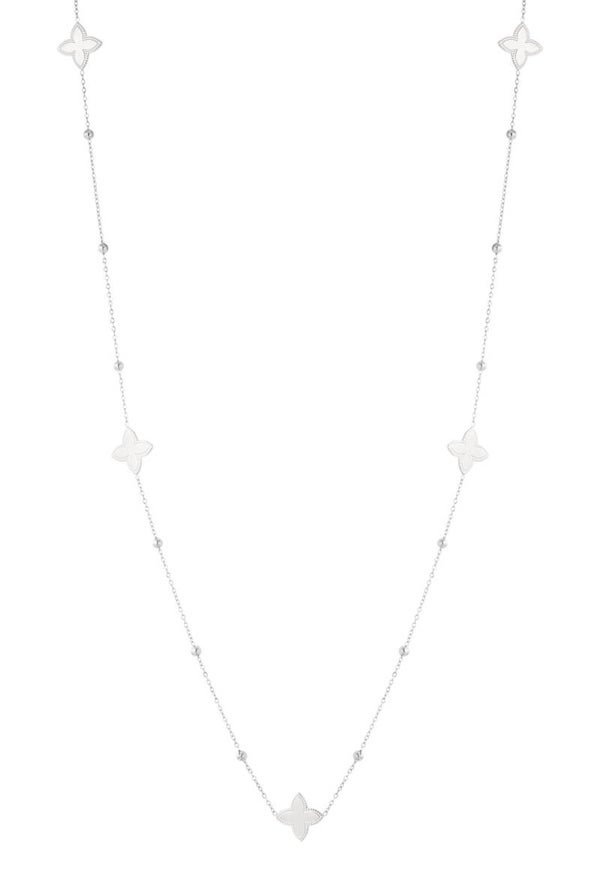 Necklace Long Clover Silver