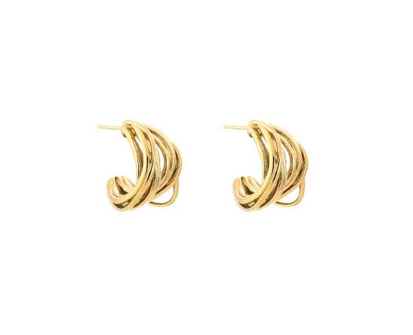 Lines Earrings Gold