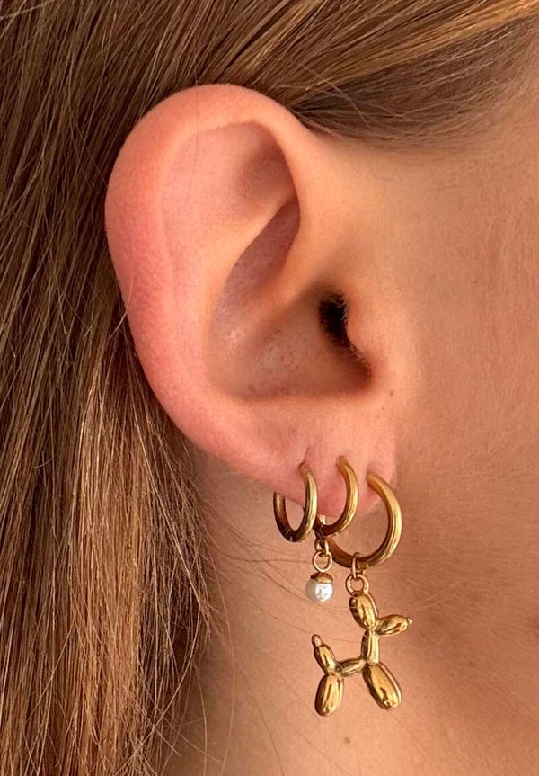 Earrings Balloon Dog Gold