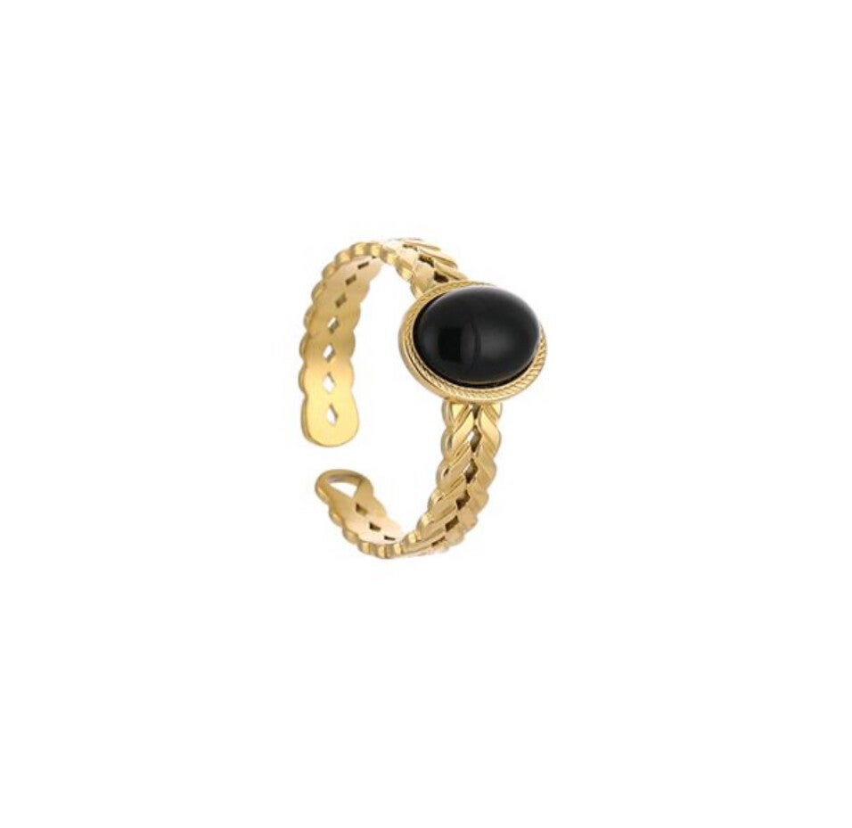 Ring Black Stone