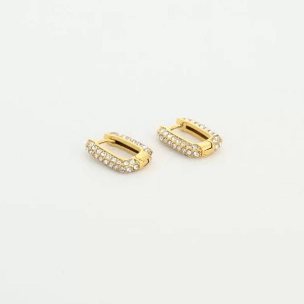 Earrings Sparkle White Gold