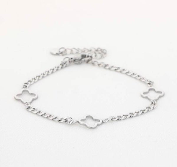 Multi Clover Bracelet Silver