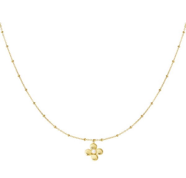 Necklace Sparkle Clover Gold