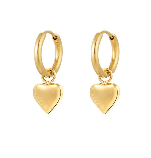 Earrings Basic Heart Gold