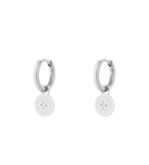 Earrings Coin Silver