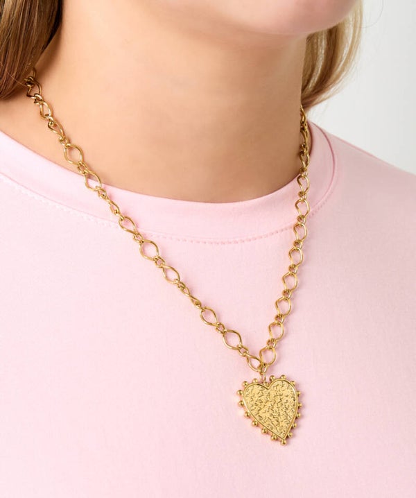 Necklace Trendy Big Love Gold