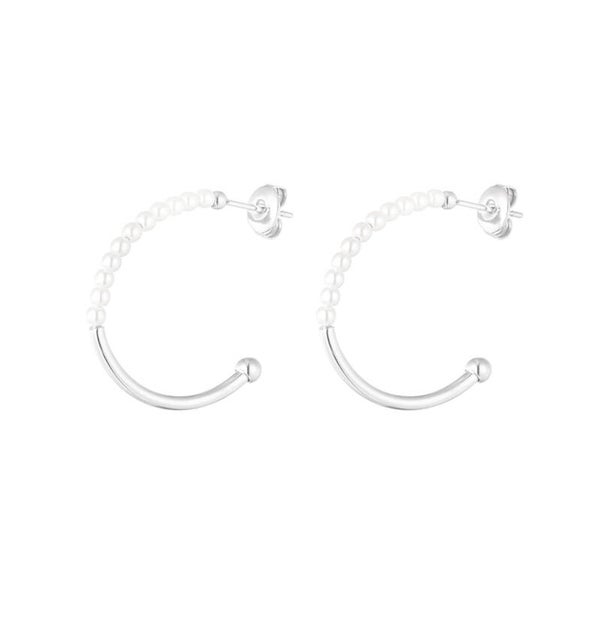 Earrings Pearls and Silver