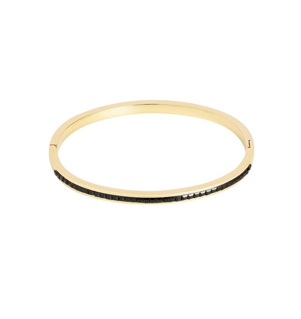 Bracelet Flat Black Sparkle Gold